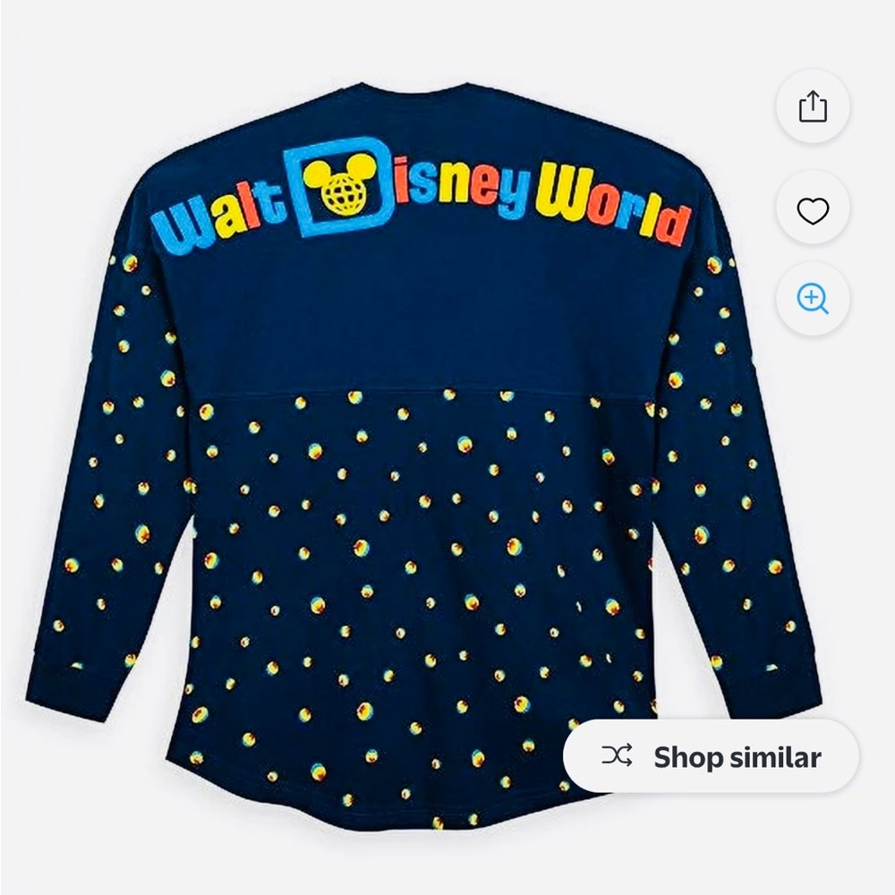 Disney Pixar Ball Spirit JerseyMulticolor Walt Disney World Navy Long-Sleeve Tee